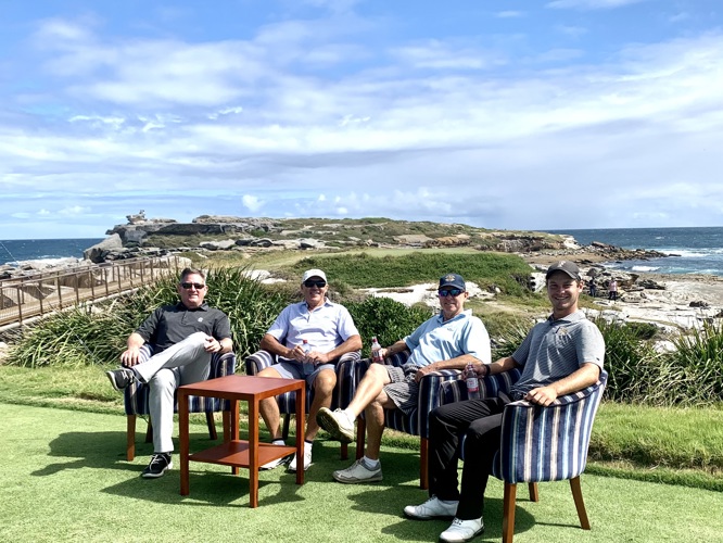 Great day at NSWGC my home club in Sydney - on the 6th tee with some friends 