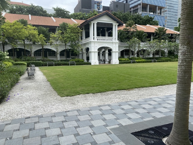 Court Yard at Raffles Hotel, guests only. 