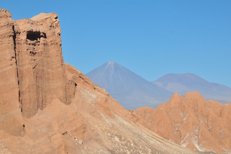 I just liked the rock formation with volcano in the background