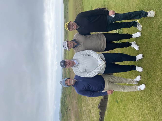 With some friends from Texas at Dundonald Links