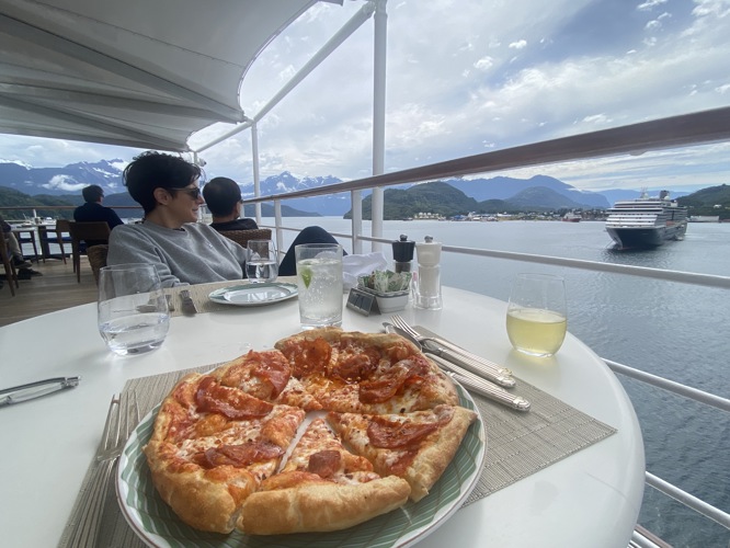 Amazing Pizza lunch with a view