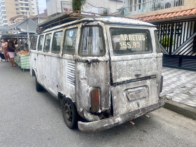 This Kombi is actually registered and used for the flower market in Brazil!