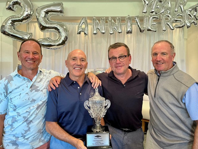 Ric Me Simon and John winners of the Noosa Springs 25th anniversary Cup