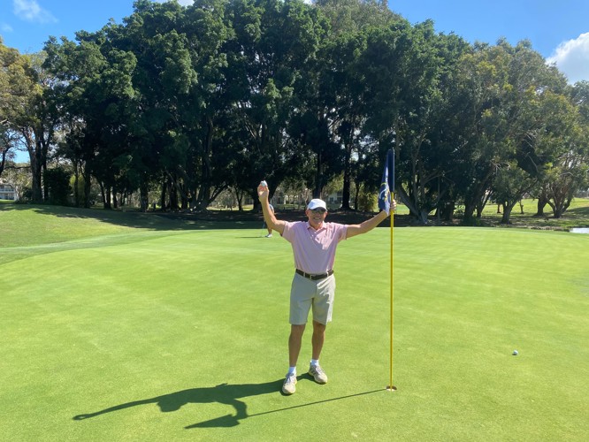 Hole in one 2nd hole at Palmer Coolum Oct 2024