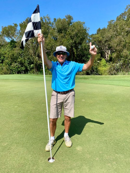 Hole on one on the 8th hole at Noosa Springs August 2024