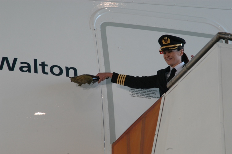 Christening the plane