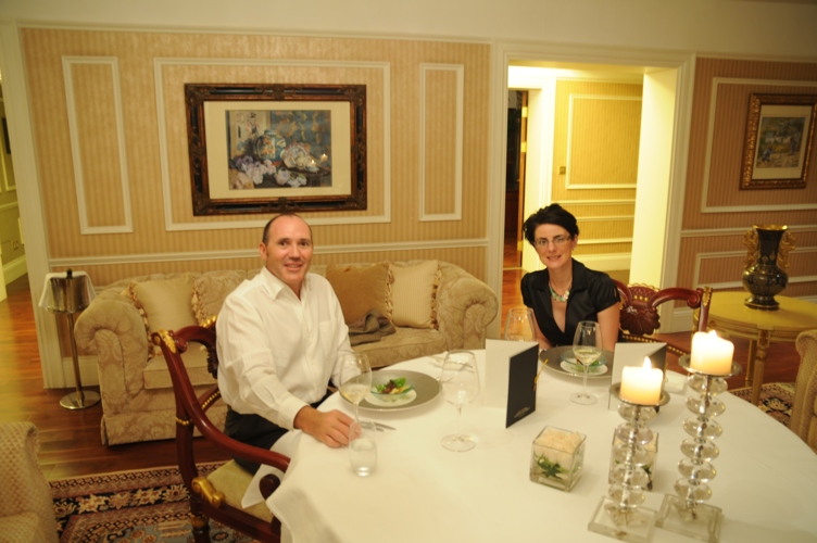 Private dinner in our suite