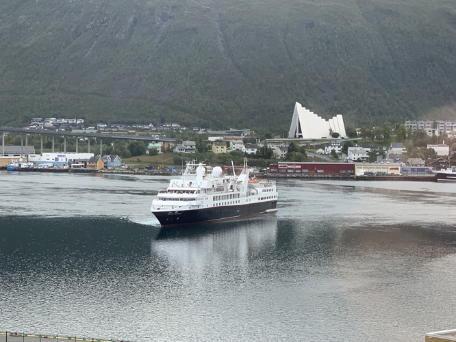 Silver Explorer arriving Tromso
