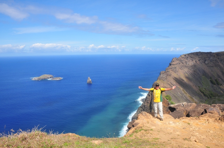Birdman Island on the left - crator on the right