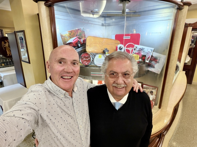 Myself and owner of Ristorante Lo Smeraldo Maranello