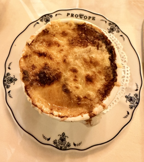 Procope oldest restaurant in France - best French Onion Soup!
