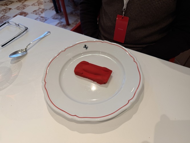 Ristorante Cavallino Ferrari car shaped desert